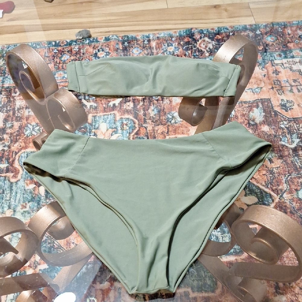 Olive Green Bikini Set
